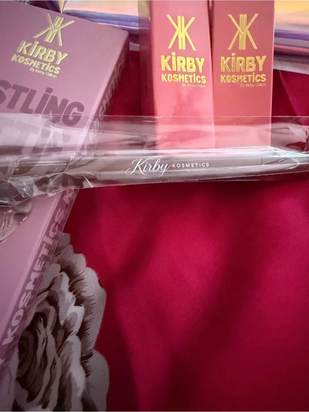 Pink Lip Duo with Holographic Pouch